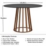 Conjunto Mesa de Jantar Redonda Talia Amadeirada Preta 120cm com 4 Cadeiras Marcela - Preto - 8