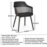 Conjunto Mesa de Jantar Redonda Talia Amadeirada Preta 120cm com 4 Cadeiras Marcela - Preto - 7
