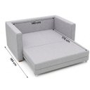 Ver imagem 4 de Sofá Cama Tóquio Sala 2 Lugares com Pés de Madeira Rodízios