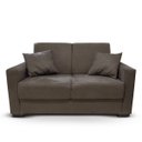 Ver imagem 1 de Sofá 2 Lugares Sala de Estar Recepção Suede Marrom Escuro