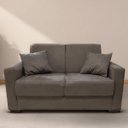 Ver imagem 2 de Sofá 2 Lugares Sala de Estar Recepção Suede Marrom Escuro