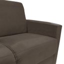 Ver imagem 5 de Sofá 2 Lugares Sala de Estar Recepção Suede Marrom Escuro