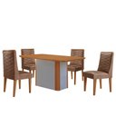 Ver imagem 2 de Mesa de Jantar Isadora 120cm Tampo Mdf Laminado com 4 Cadeiras Safira