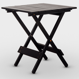 Conjunto Dobrável de Mesa 70x70 e 04 Cadeiras Cor Preta - 2