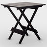 Conjunto Dobrável de Mesa 70x70 e 04 Cadeiras Cor Preta - 2