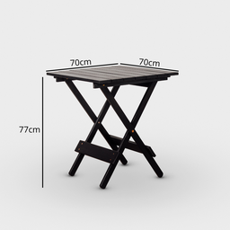Conjunto Dobrável de Mesa 70x70 e 04 Cadeiras Cor Preta - 4