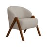 Poltrona Decorativa 71cm Mega Linho Camurça Off White - Sallar Home - 1