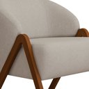 Ver imagem 5 de Poltrona Decorativa 71cm Mega Linho Camurça Off White - Sallar Home