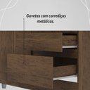 Ver imagem 5 de Guarda Roupa Solteiro 4 Portas 2 Gavetas Exemplar Plus - Imbuia Rústico