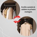 Ver imagem 6 de Guarda Roupa Solteiro 4 Portas 2 Gavetas Exemplar Plus - Imbuia Rústico