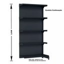 Ver imagem 2 de Gondola Parede 202 Fit Continuação Preto 5 Bandeja Sp Etiqueta