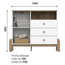 Ver imagem 4 de Jogo de Quarto Infantil Ternura com Cômoda e Berço Branco/jequitibá - Móveis Henn