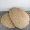 Ver imagem 6 de Kit 2 Peças com Mesa de Centro Maior e Menor MDF Pés em Madeira Maciça Brisa Marrom