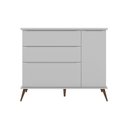 Ver imagem 1 de Cômoda Infantil Tina 110cm 100% Mdf Cinza Semi Brilho - Sallar Home