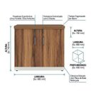 Ver imagem 4 de Armário Baixo com 02 Portas – 0,80×0,74×0,45m Nogal Sevilha/Branco – 34311