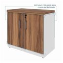 Ver imagem 2 de Armário Baixo com 02 Portas – 0,80×0,74×0,45m Nogal Sevilha/Branco – 34311