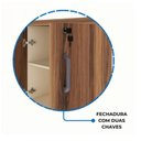 Ver imagem 5 de Armário Baixo com 02 Portas – 0,80×0,74×0,45m Nogal Sevilha/Branco – 34311