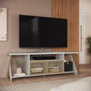 Ver imagem 7 de Rack para Tv 60 Polegadas Industrial Gamer com Rgb 2 Portas Arenas/dourado
