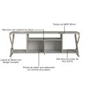 Ver imagem 3 de Rack para Tv 60 Polegadas Industrial Gamer com Rgb 2 Portas Arenas/dourado