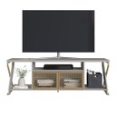 Ver imagem 5 de Rack para Tv 60 Polegadas Industrial Gamer com Rgb 2 Portas Arenas/dourado