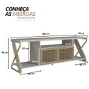 Ver imagem 2 de Rack para Tv 60 Polegadas Industrial Gamer com Rgb 2 Portas Arenas/dourado