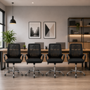Ver imagem 3 de Kit 4 Cadeiras Escritório Ergonômicas E-1078 com Sistema Relax Preto