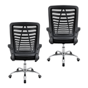 Ver imagem 5 de Kit 4 Cadeiras Escritório Ergonômicas E-1078 com Sistema Relax Preto