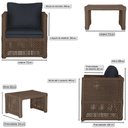 Ver imagem 2 de Mesa e 2 Poltronas Madri Corda Náutica Estofado 12 Trama Marrom