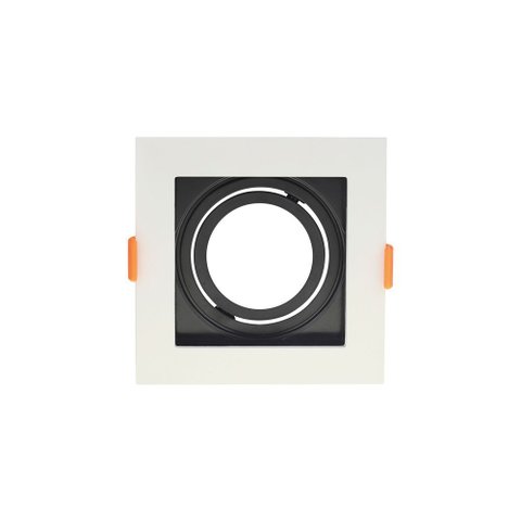Spot de Embutir Recuado Astraled Berenices para Lâmpada Par 20 Quadrado Branco / Preto Sp-7622