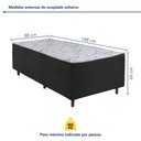 Ver imagem 2 de Cama Box Solteiro Conjugada D28 188x88x60 Colchoart Preto