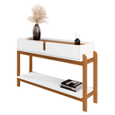 Ver imagem 3 de Aparador Buffet para Sala de Jantar e Estar Lizz 2 Gavetas e Pés Madeira Maciça Casa D