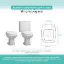 Ver imagem 3 de Assento Sanitário Tampa de Vaso Branco Mdf Laqueado Angra para Bacia Logasa