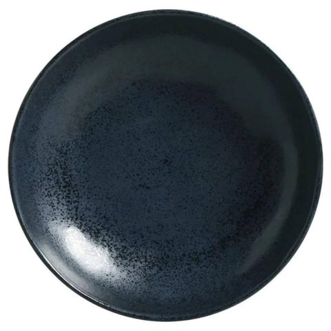 Prato Fundo de Cerâmica Stoneware 22,5cm Porto Brasil Orgânico Artesanal 830ml Bio Night Blue