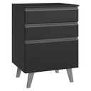 Ver imagem 1 de Balcão de Cozinha 60 cm 3 Gavetas com Pés Preto Nice Madesa