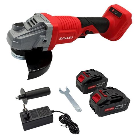 Esmerilhadeira Lixadeira Angular com 2 Baterias 20v 4.0ah 125mm Bivolt sem Fio