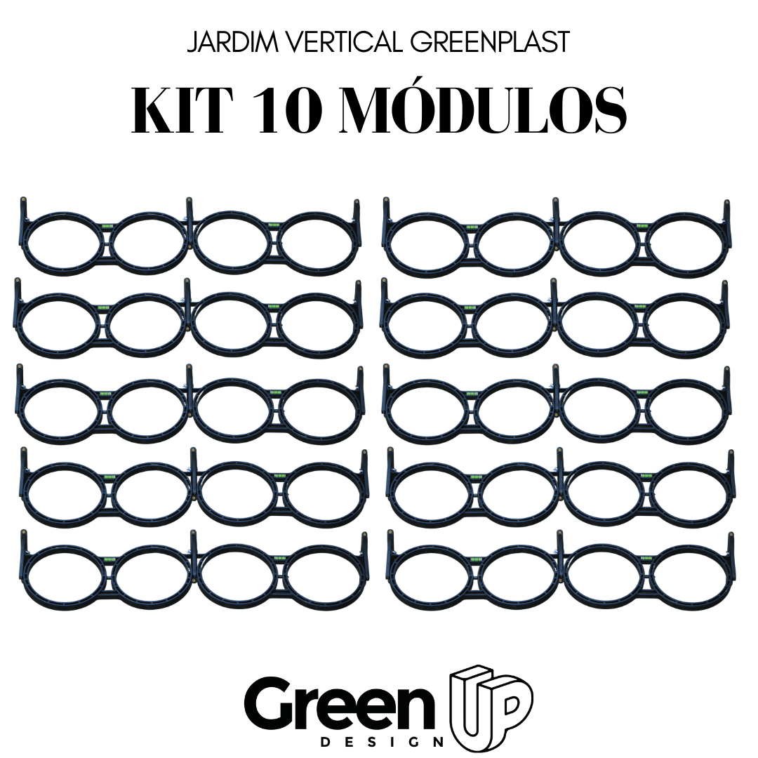 Kit 10 Módulos Greenplast de 1 Metro + Irrigação - 7