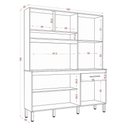 Ver imagem 5 de Kit Cozinha Compacta Siena 2000446 6 Portas 1 Gaveta 160cm Cinamomo e Grafite Aramóveis