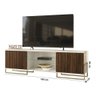 Rack Bancada Para TV até 75 Polegadas 02 Portas Melissa 180cm Palisandro Off White Bymóveis - 2