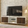 Rack Bancada Para TV até 75 Polegadas 02 Portas Melissa 180cm Palisandro Off White Bymóveis - 1