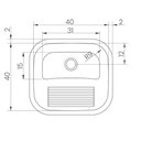 Ver imagem 3 de Tanque de Encaixe para Embutir Hera 25l em Aço Inox Acetinado 40x40 - Tramontina 94403107