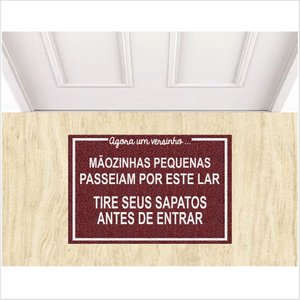Tapete Capacho Agora Um Versinho, Tapetes para Porta e Decoração.