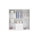 Ver imagem 3 de Guarda Roupa Casal Slim 6 Portas 2 Gavetas Branco Formimóveis