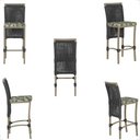 Ver imagem 5 de Mesa Bistrô e 4 Banquetas Roma Fendi Corda Estofado 5 Trama Preto