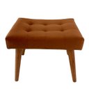 Ver imagem 6 de Kit Poltrona Giovana Puff Capitonê Luxo e Almofadas em Sued Premium:terracota Pés Madeira Claro