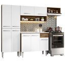 Ver imagem 3 de Armário de Cozinha Compacta 229cm com Pia Rustic/Branco Emilly Madesa 12
