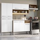 Ver imagem 1 de Armário de Cozinha Compacta 229cm com Pia Rustic/Branco Emilly Madesa 12