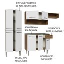 Ver imagem 5 de Armário de Cozinha Compacta 229cm com Pia Rustic/Branco Emilly Madesa 12