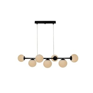 Pendente Jabuticaba Preto 1,20m Mesa Sala de Jantar Bancada - LEITOSO FOSCO