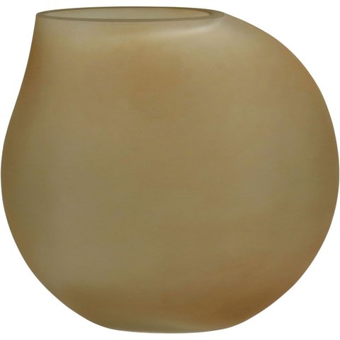 Vaso Decorativo Enfeite Planta Gota Vidro 29x12x30cm Âmbar