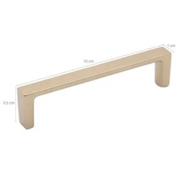 Puxador de Gaveta Dourado 10cm Oeiras 1688 Móveis Planejado Alça Torralba - 3 Puxador de Gaveta Dourado 10cm Oeiras 1688 Móveis Planejado Alça Torralba - 3